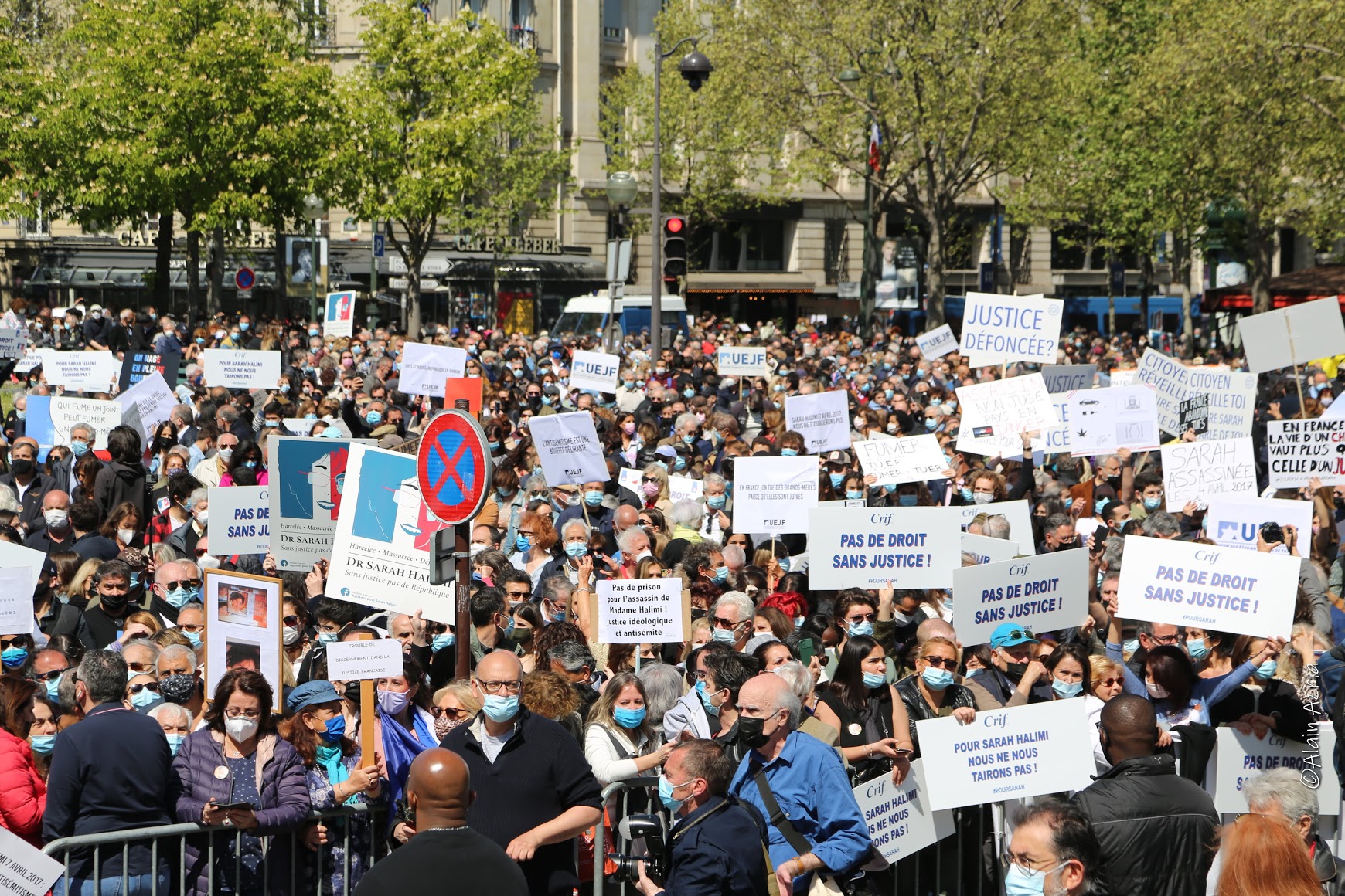 Rassemblement en hommage à Sarah Halimi, Paris, 25 avril 2021 © Alain Azria