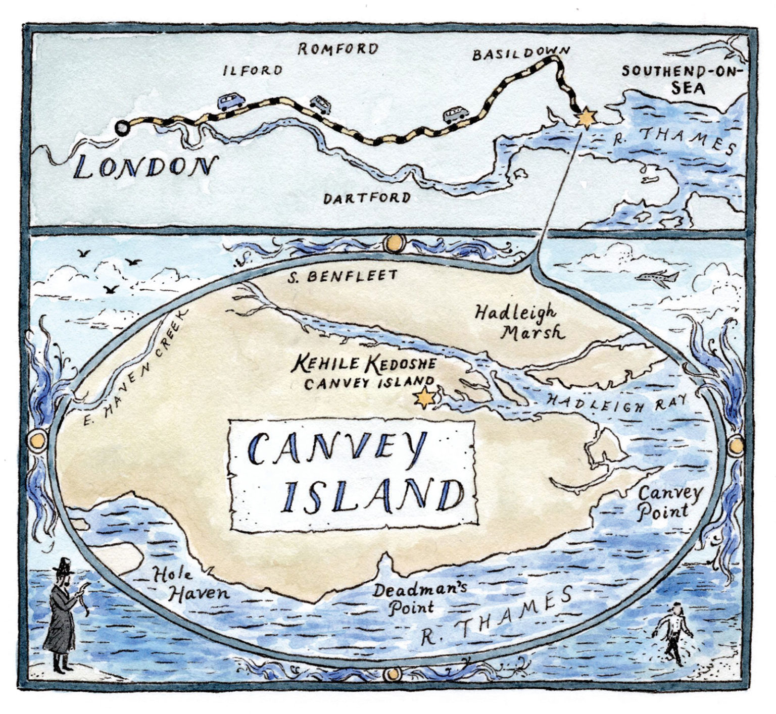 Une carte postale de Canvey Island