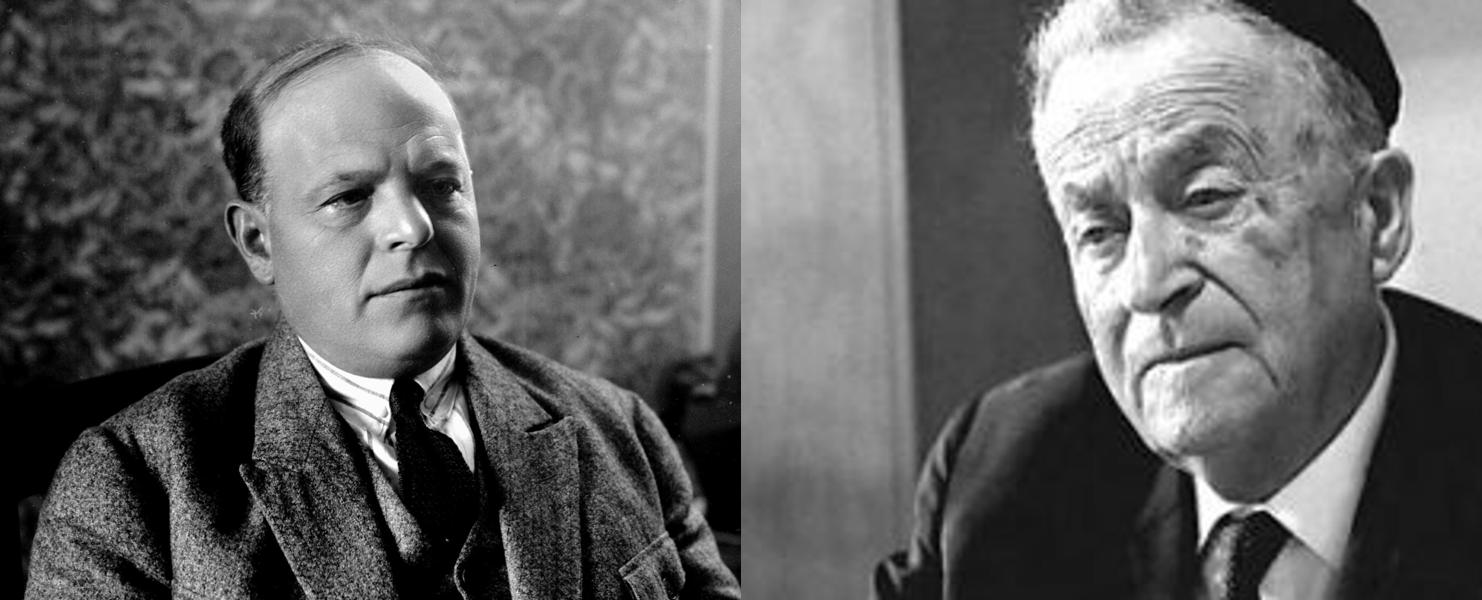 Bialik (en 1923) et 'Agnon (en 1966), Wikimedia Commons.