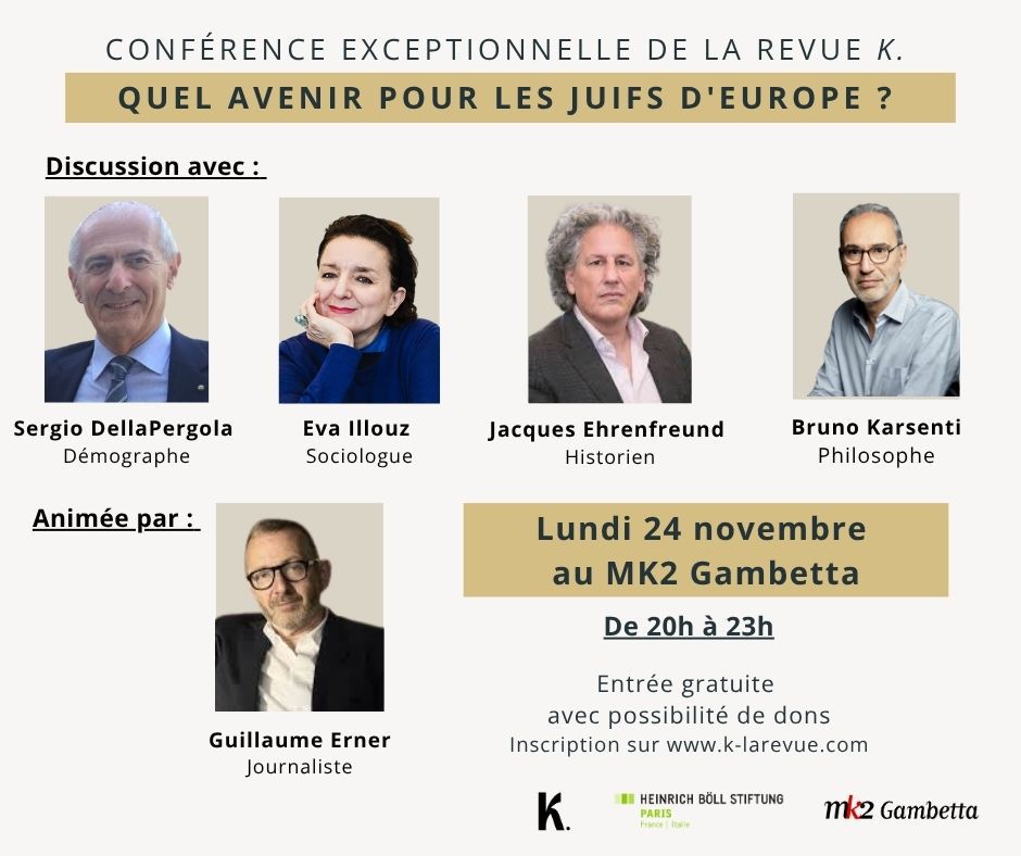 Quel avenir pour les Juifs d&rsquo;Europe, le 24 novembre à 20h au MK2 Gambetta