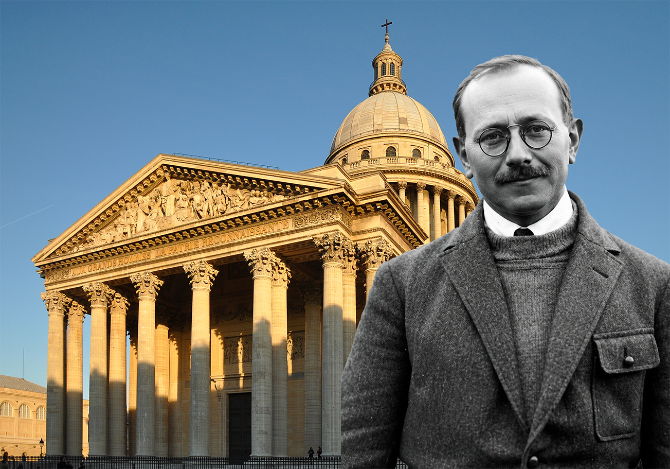 image de Marc Bloch avec le Panthéon au fond