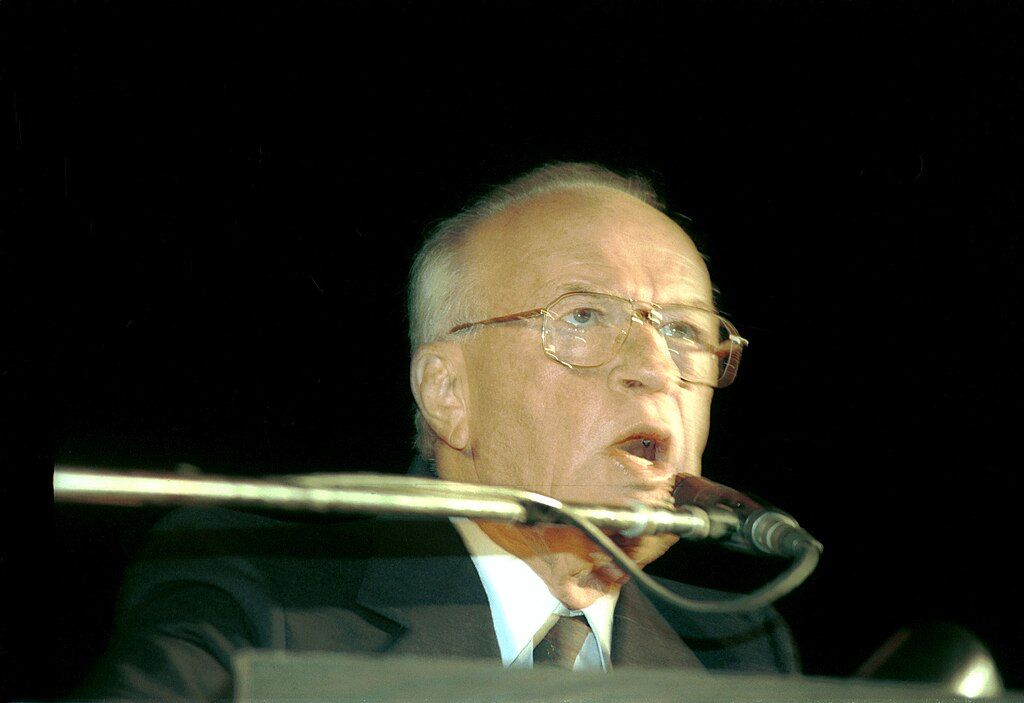 Yitzhak Rabin, November 4, 1995, Wikimedia Commons