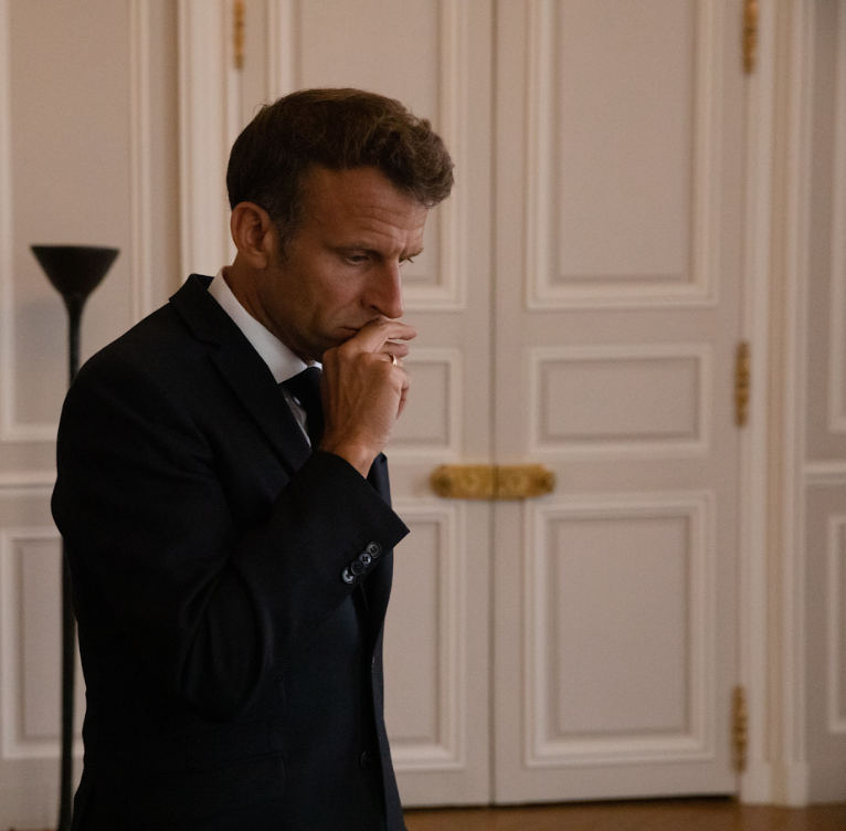 Emmanuel Macron, presidente de la República Francesa en el Palacio del Eliseo, 25 de agosto de 2022. Crédito: Eliseo