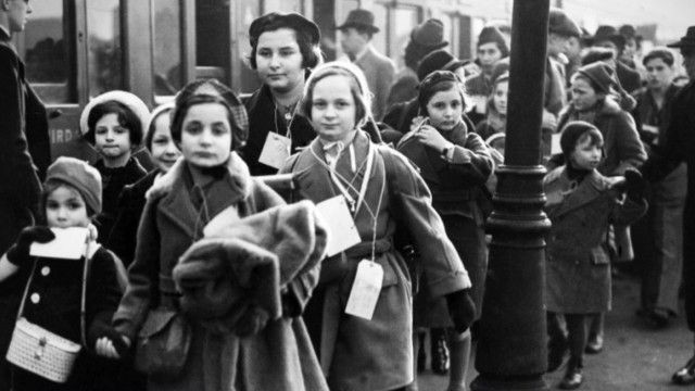 Photographie de l’opération Kindertransport de 1938